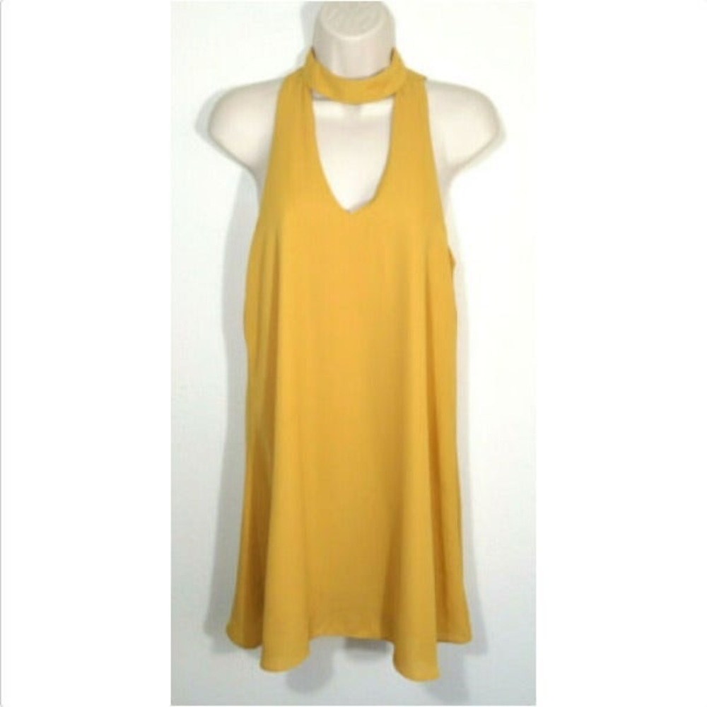 Lulu mustard Groove Thing Swing Dress